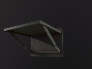 Old Prision Desk 3D Model