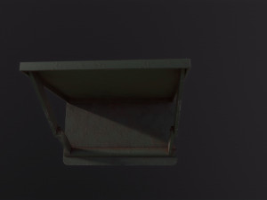 Old Prision Desk 3D Model