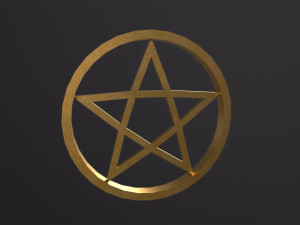 Pentagram Symbol 3D Model