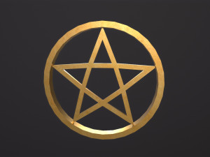 Pentagram Symbol 3D Model