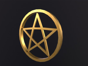 Pentagram Symbol 3D Model