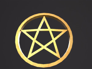 Pentagram Symbol 3D Model