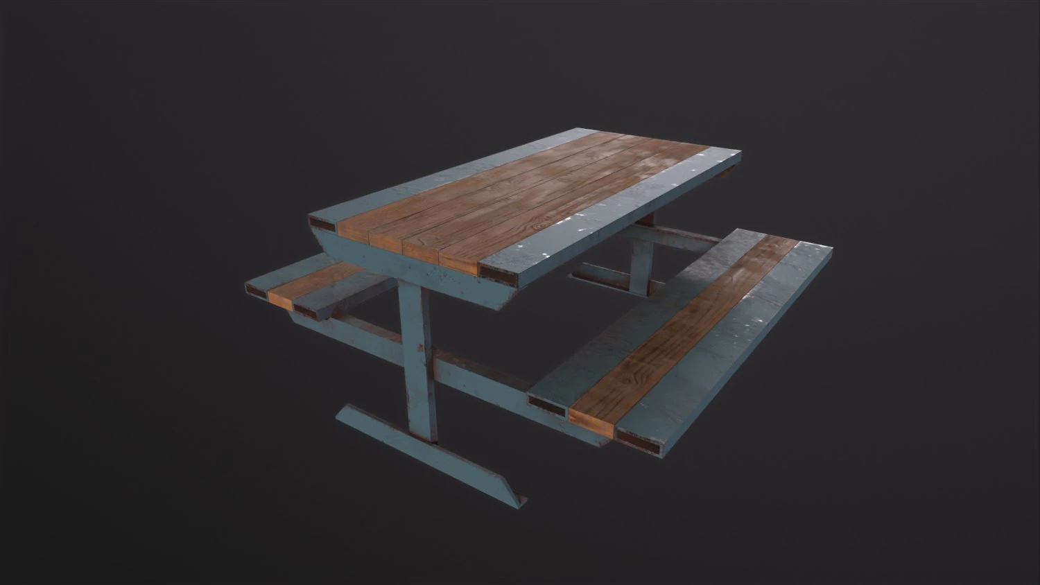 Skate Park Bench 3D Model .c4d .max .obj .3ds .fbx .stl .blend 
