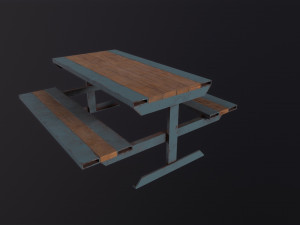 Skate Park Bench 3D 模型