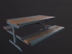 Skate Park Bench 3D Model