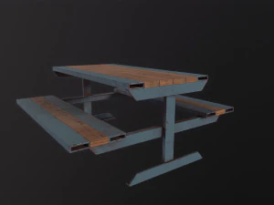 Skate Park Bench 3D Model