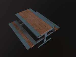 Skate Park Bench 3D 模型