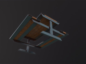 Skate Park Bench 3D 模型
