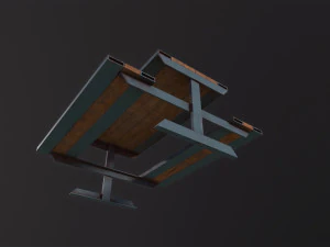 Skate Park Bench 3D Model
