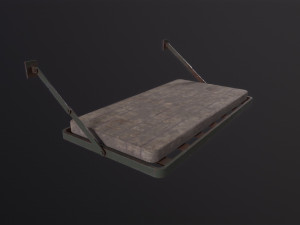 Old prison bed 3D Model