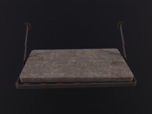 Old prison bed 3D Model