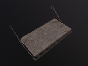 Old prison bed 3D Model