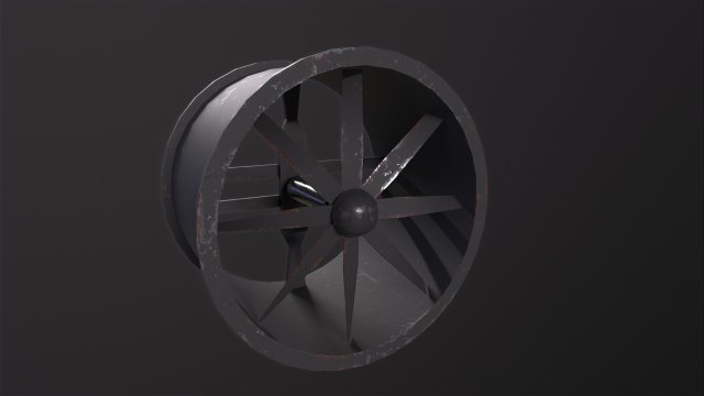 Axial Flow Fan Model 3D .c4d .max .obj .3ds .fbx .stl .blend 