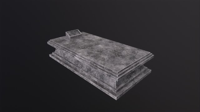 Gravestone 3D Model .c4d .max .obj .3ds .fbx .stl .blend 
