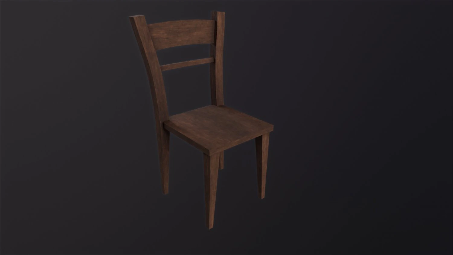 Wooden Chair 3D Model .c4d .max .obj .3ds .fbx .stl .blend