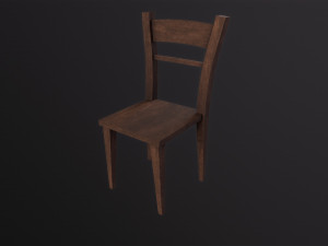 Wooden Chair Modello 3D