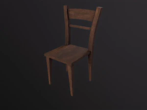 Wooden Chair 3D Model