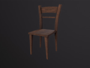 Wooden Chair Modello 3D