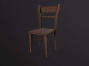 Wooden Chair 3D Model
