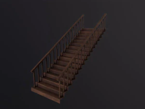 Wooden Stairs 3D Model