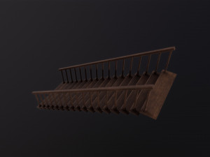 Wooden Stairs 3D मॉडल