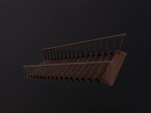 Wooden Stairs 3D Model