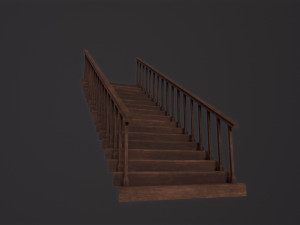 Wooden Stairs 3D मॉडल