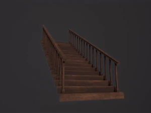 Wooden Stairs 3D Model