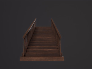 Wooden Stairs 3D मॉडल
