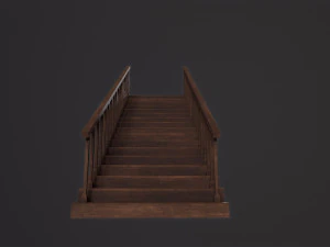 Wooden Stairs 3D Model