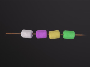 Marshmallows with Stick Modelo 3D