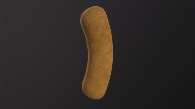 Cheese Puff Snack 3D Model .c4d .max .obj .3ds .fbx .stl .blend 