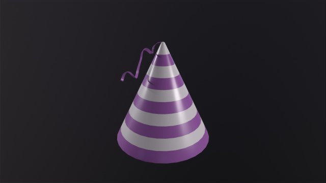 Party Hat 3D 모델 .c4d .max .obj .3ds .fbx .stl .blend