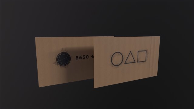 Squid Game Invitation Card 3Dモデル .c4d .max .obj .3ds .fbx .stl .blend 
