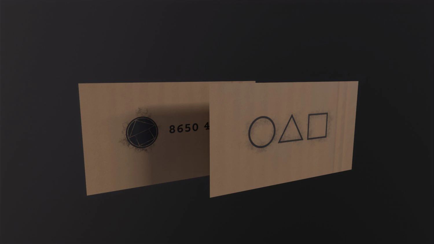 Squid Game Invitation Card 3D Model .c4d .max .obj .3ds .fbx .stl .blend