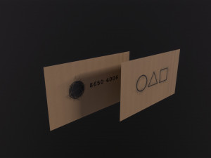 Squid Game Invitation Card 3Dモデル