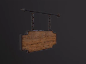 Wooden Sign 3D Model