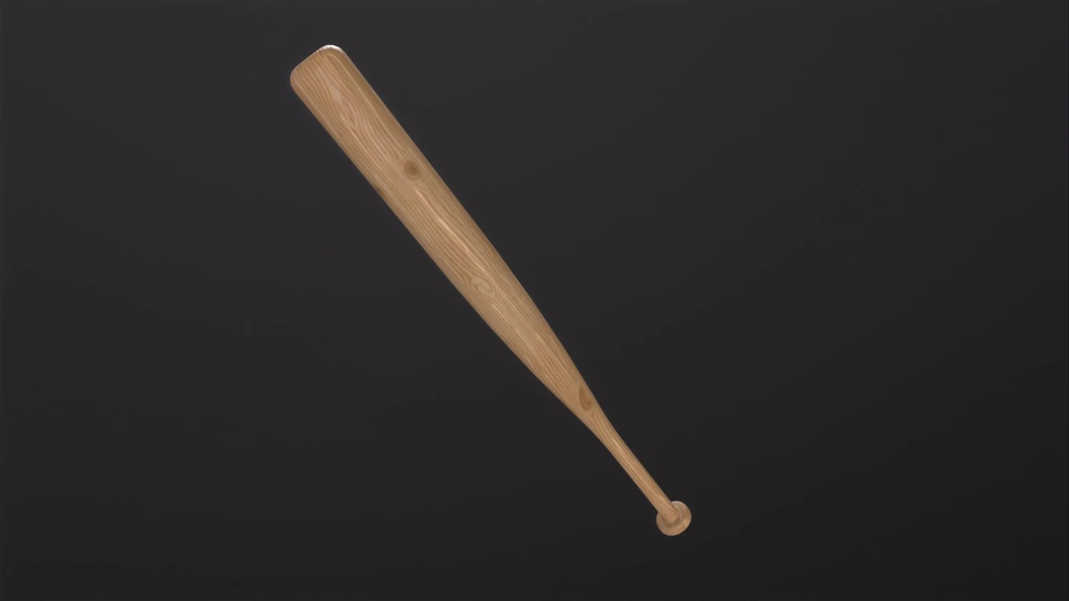 Cartoony Baseball Bat 3D Model .c4d .max .obj .3ds .fbx .stl .blend