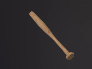 Cartoony Baseball Bat 3D Model
