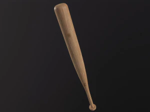 Cartoony Baseball Bat 3D Model