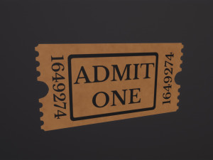 Movie Ticket 3D Model
