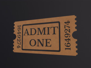 Movie Ticket 3D 모델
