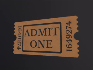Movie Ticket 3D Model