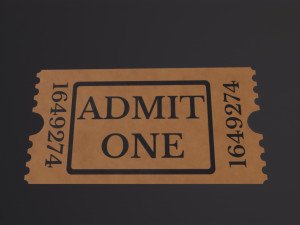 Movie Ticket 3D 모델