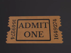 Movie Ticket 3D Model