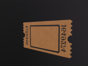 Movie Ticket 3D 모델