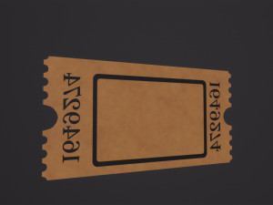 Movie Ticket 3D 모델