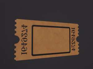 Movie Ticket 3D Model