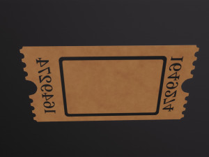 Movie Ticket 3D 모델