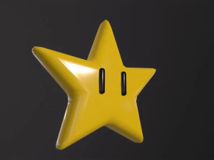 Mario Star 3D Model